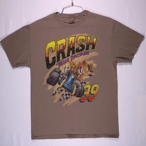 Crash Team Racing Shirt Mens Size M Beige Gaming Shirt